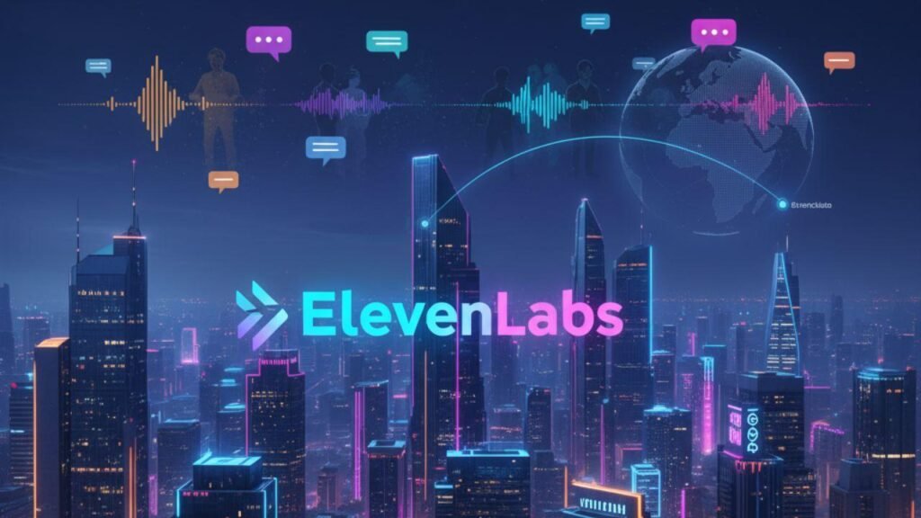 भारत में ElevenLabs और voice AI technology का प्रतीकात्मक चित्र