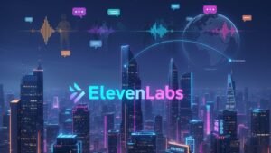 भारत में ElevenLabs और voice AI technology का प्रतीकात्मक चित्र