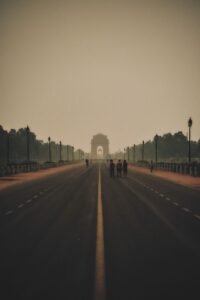 photo of people on a road