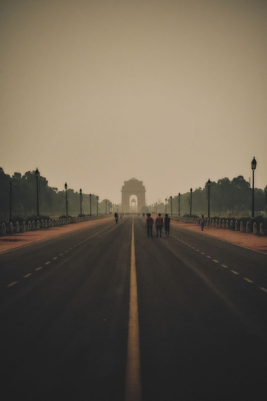 photo of people on a road